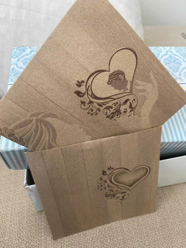 Lot 25 Cartes d’invitation mariage kraft neuves 💌 élégantes avec enveloppes