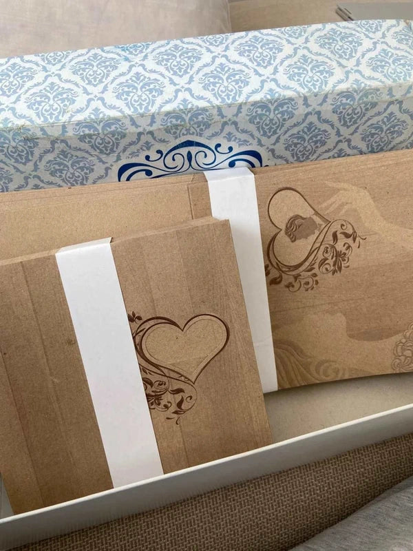 Lot 25 Cartes d’invitation mariage kraft neuves 💌 élégantes avec enveloppes