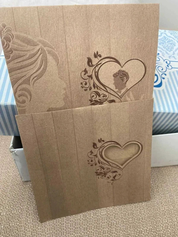 Lot 25 Cartes d’invitation mariage kraft neuves 💌 élégantes avec enveloppes
