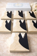 Lot 25 Faire-part mariage élégants luxe 👰🤵 noir & ivoire avec enveloppes